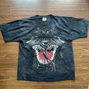 Vintage The Mountain Charcoal T-Shirt with graphic